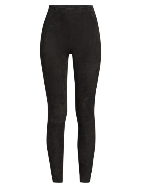Alice + Olivia Women's Maddox Suede Leggings - Black