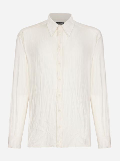 Dolce & Gabbana Oversize stretch satin charmeuse shirt