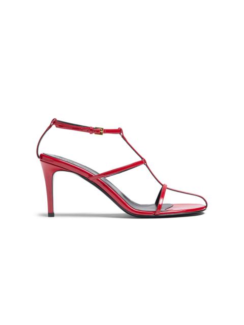 Cage Patent Leather Sandals red