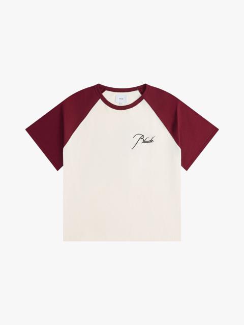 Rhude RAGLAN LOGO TEE