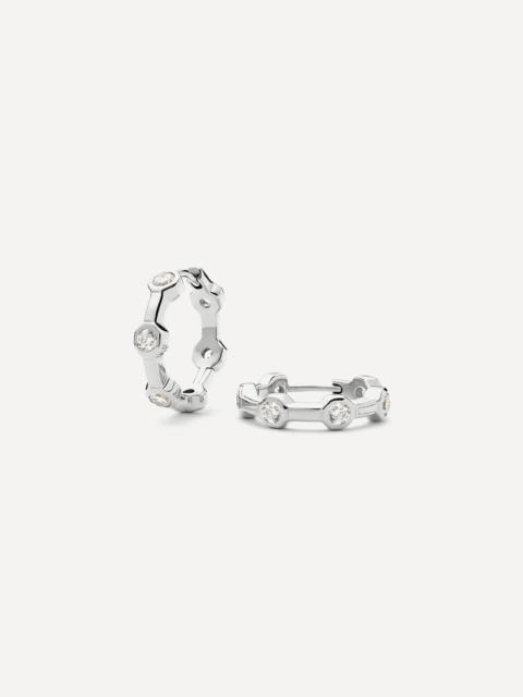 MISSOMA Silver-Plated Lucy Williams Tennis Small Hoop Earrings