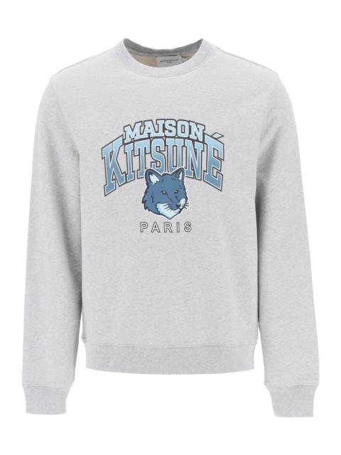 CREW-NECK SWEATSHIRT WITH CAMPUS FOX PRINT