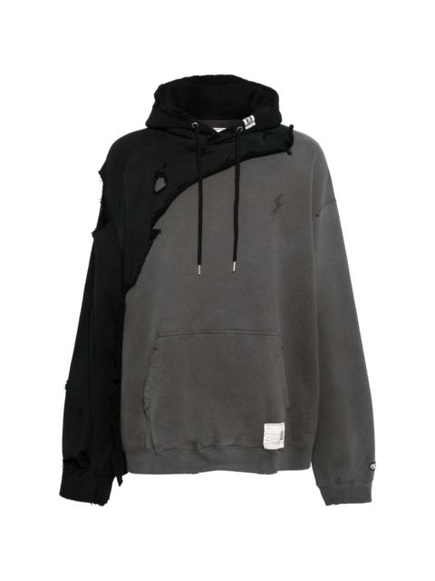 distressed cotton hoodie