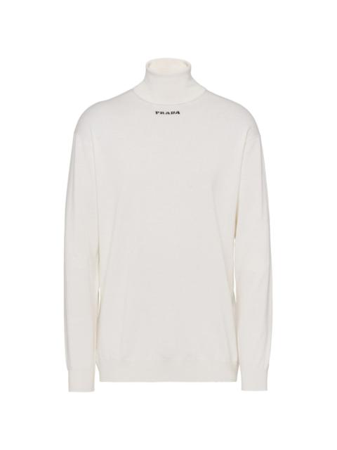 logo-intarsia cashmere jumper