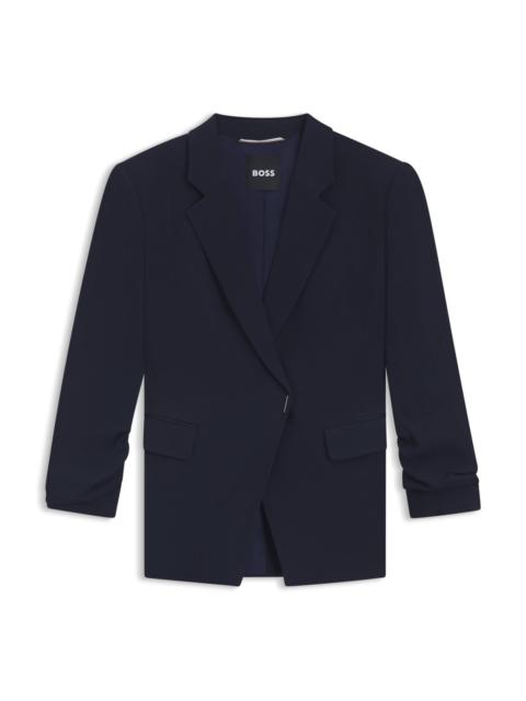 BOSS SLIM-FIT BLAZER WITH PRESS-STUD CLOSURE