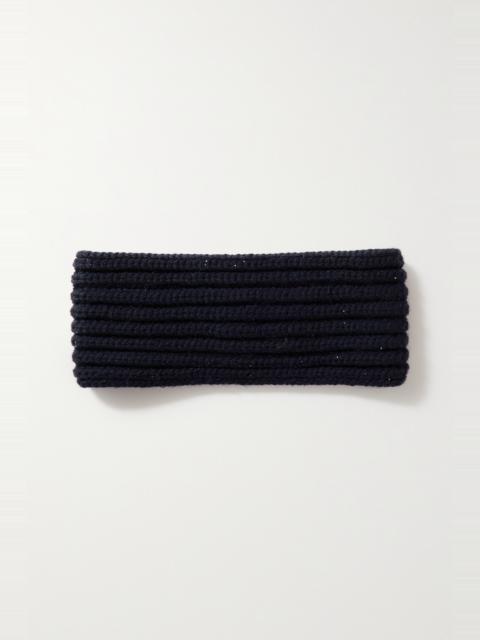 Loro Piana Sequin-embellished ribbed cashmere headband