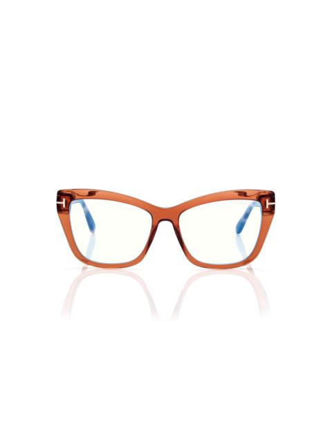 BLUE BLOCK SQUARE CAT EYE OPTICALS