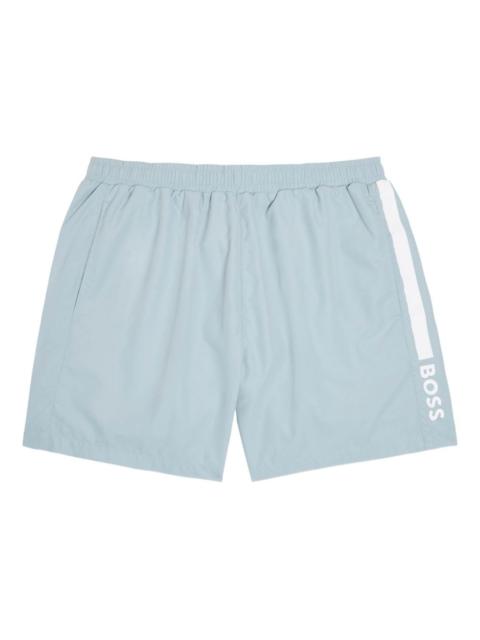 BOSS logo-print swim shorts