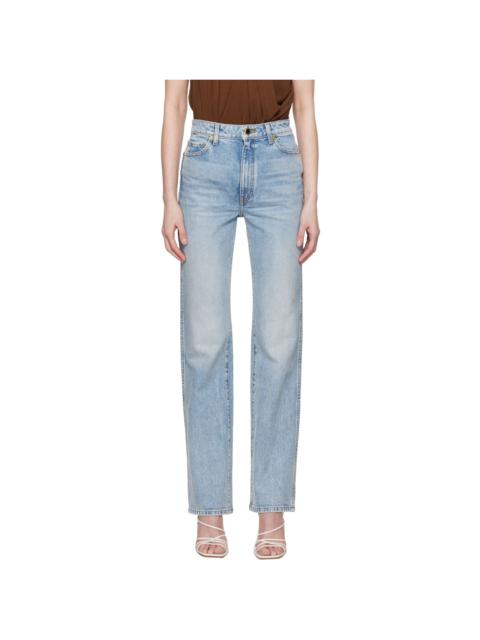 KHAITE Blue Danielle Stretch Jeans