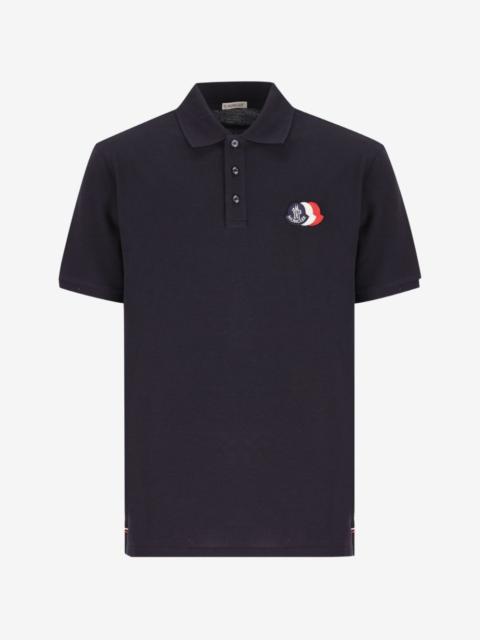 Moncler logo-patch piquet polo shirt