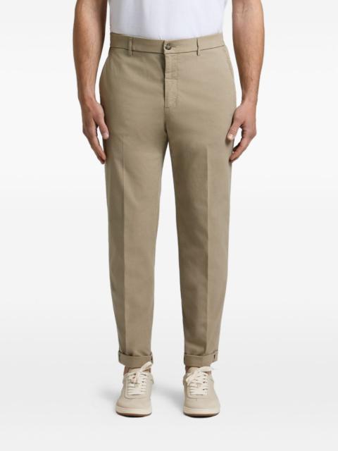 PESERICO elasticated-waistband turn-up trousers