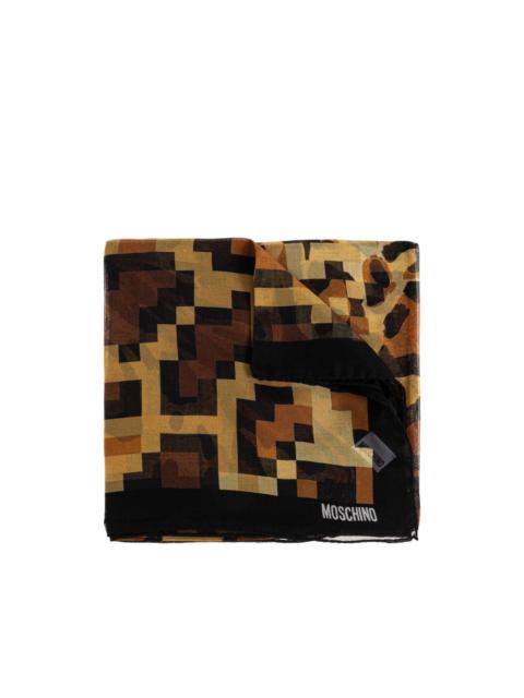 Moschino geometric-print scarf