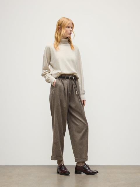 Johnstons of Elgin Jessie Roll Neck Natural Cashmere Jumper