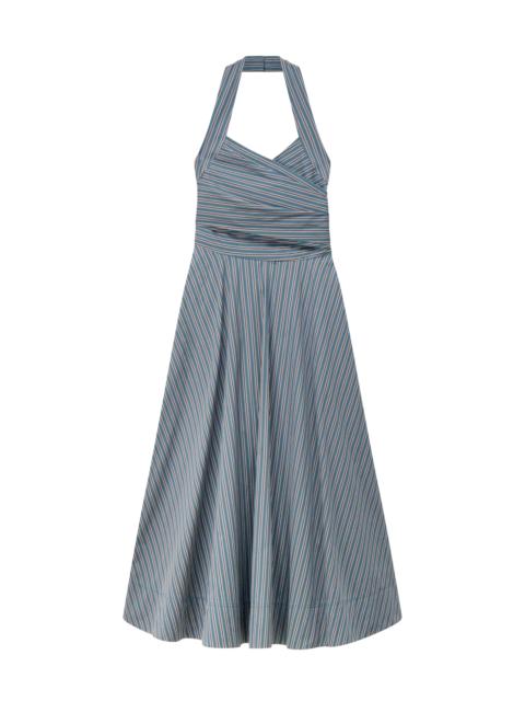 A.L.C. Magnolia Striped Cotton Midi Dress