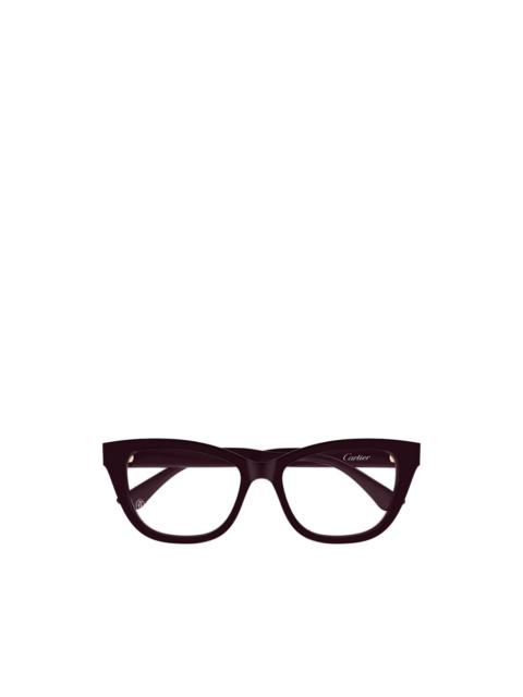 Cartier logo-plaque cat-eye glasses