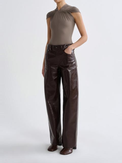 AGOLDE ARC JEAN 32" (RECYCLED LEATHER) IN MADERA