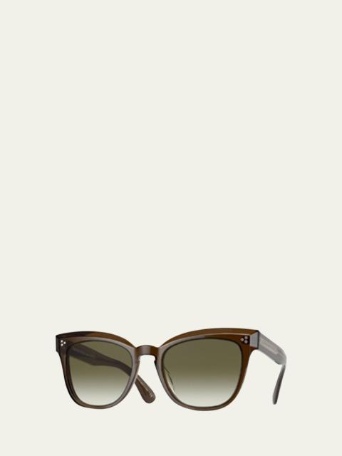 Oliver Peoples Marianela Rounded Acetate Butterfly Sunglasses