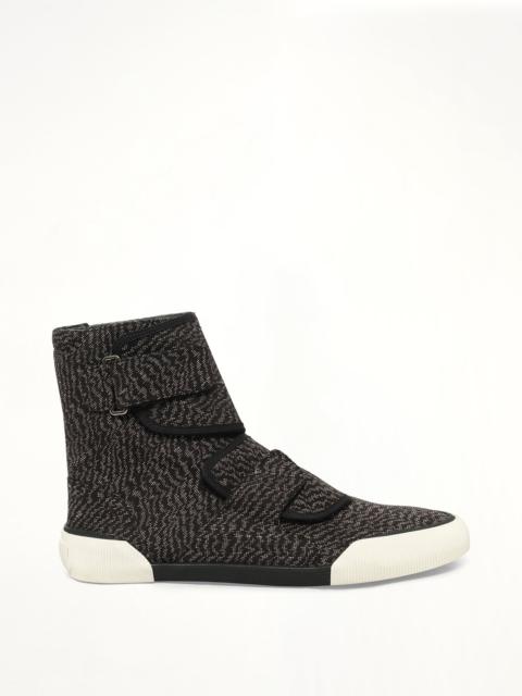 Lanvin Zebra High Sneaker in Black