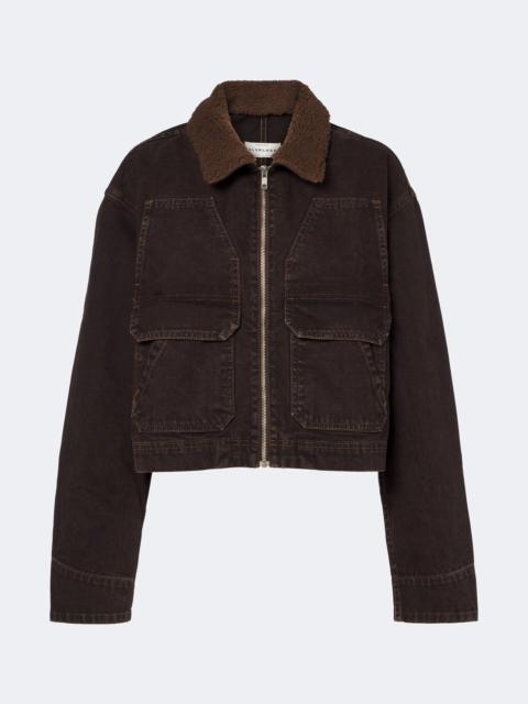 SLVRLAKE Atlas Worker shearling-trimmed denim jacket