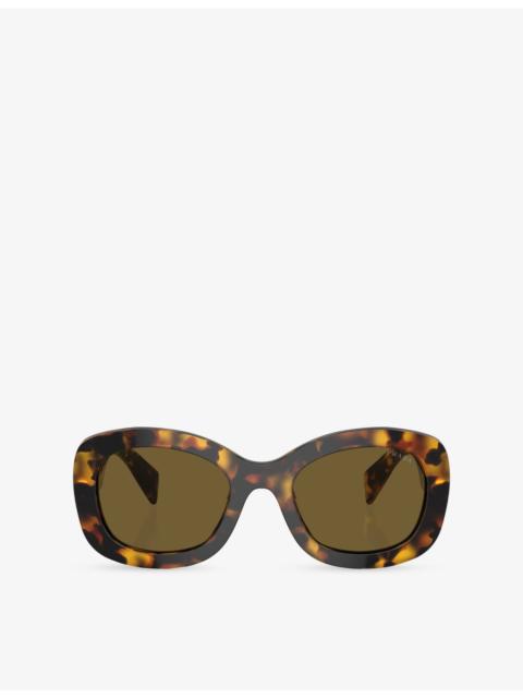 Prada PR A13S Butterfly-Frame Tortoiseshell Acetate Sunglasses