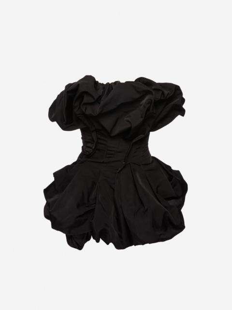 MAGDA BUTRYM Draped bubble-hem blouse in black