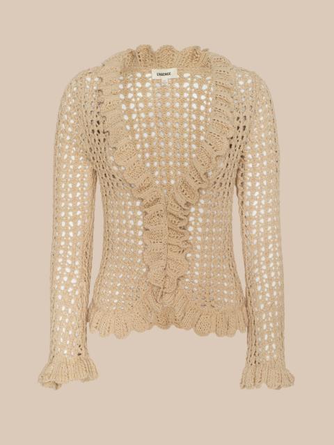 L'AGENCE Solaris Crocheted Cardigan