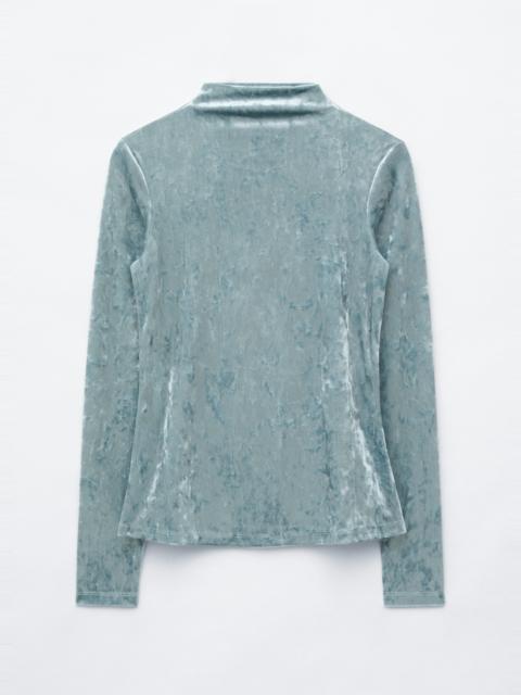 & Other Stories Velvet Mock Neck Top