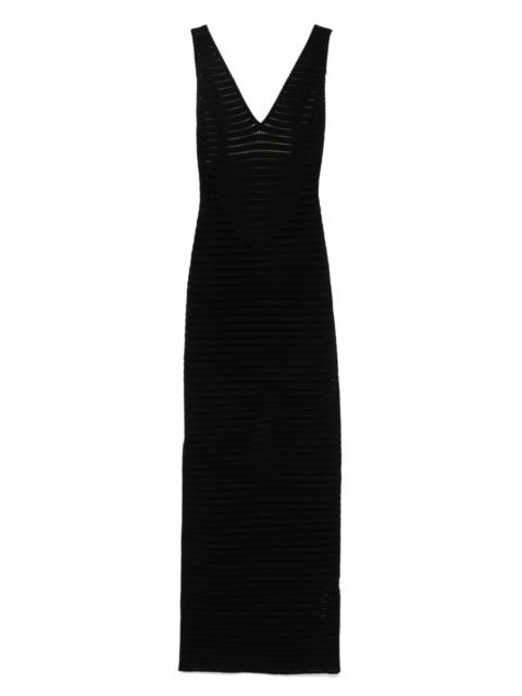 ELISABETTA FRANCHI open-knit maxi dress