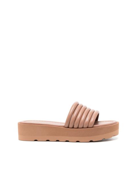 strappy slip-on platform sandals
