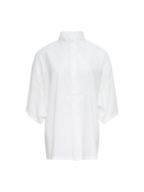 Y's Half Sleeve Rib Blouse