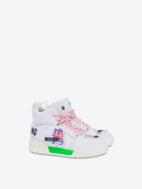 Moschino CHINESE NEW YEAR STREETBALL HIGH-TOP SNEAKERS