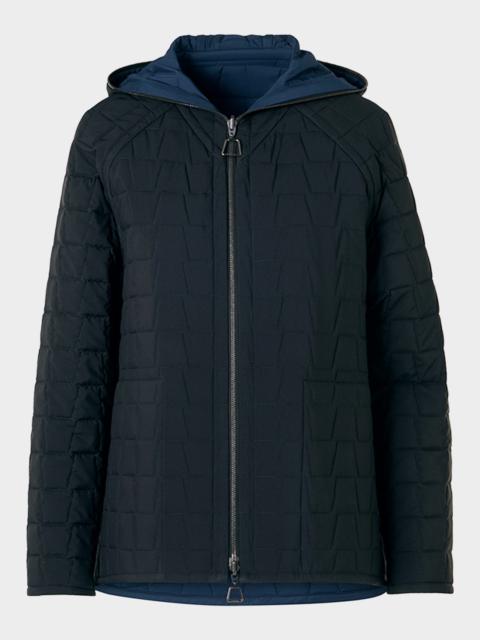 AKRIS Enon Reversible Trapezoid Quilted Blouson