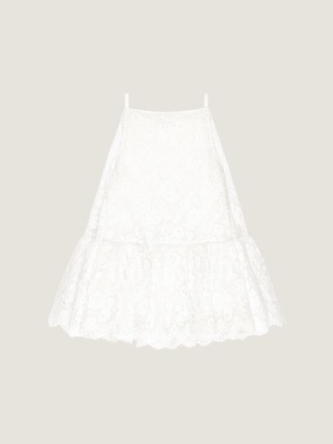 Givenchy SLICED MINI RUFFLED DRESS IN LACE