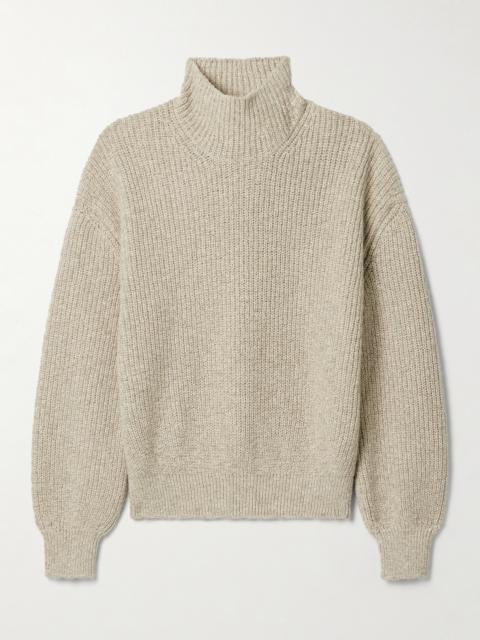 Loro Piana Ribbed Cashmere Turtleneck Sweater