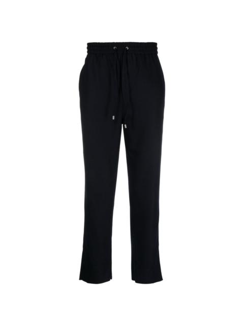 drawstring-waist wool trousers