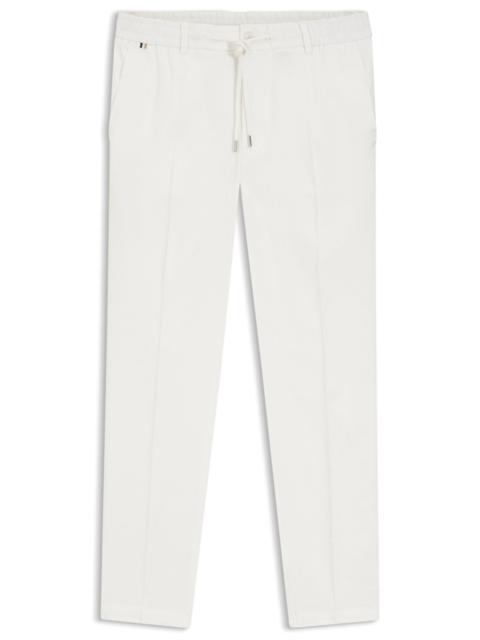BOSS MODERN-FIT TROUSERS IN A LINEN BLEND