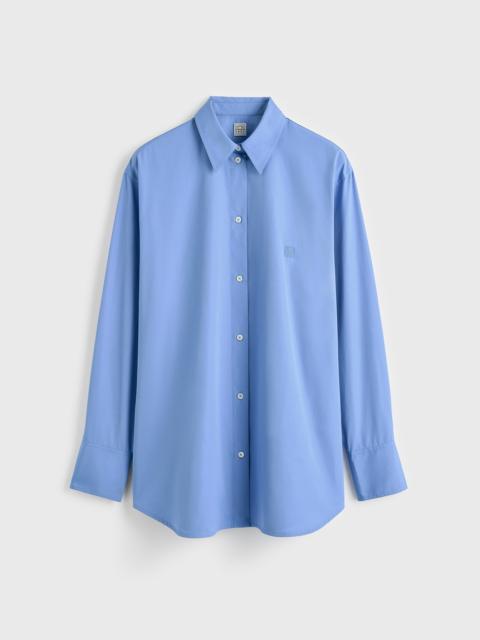 TOTEME Cotton summer shirt cornflower