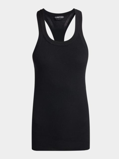 TOM FORD Fine Merino Rib Racerback Tank Top