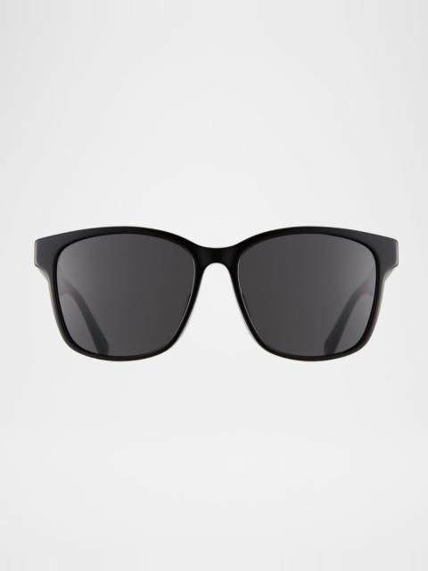 GUCCI Men's Square Acetate Sunglasses with Signature Web