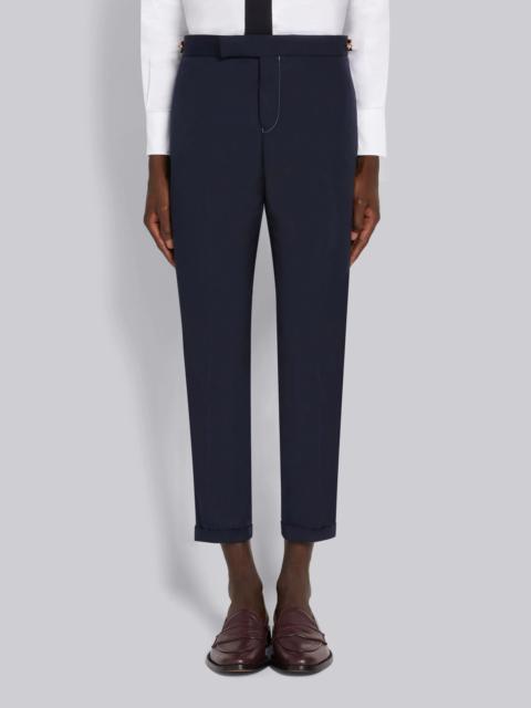 Thom Browne Navy Typewriter Cloth Low Rise Trouser