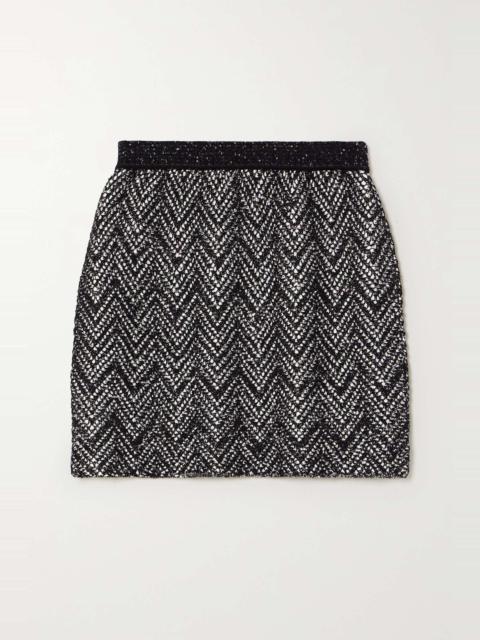 Missoni Sequined crochet-knit mini skirt
