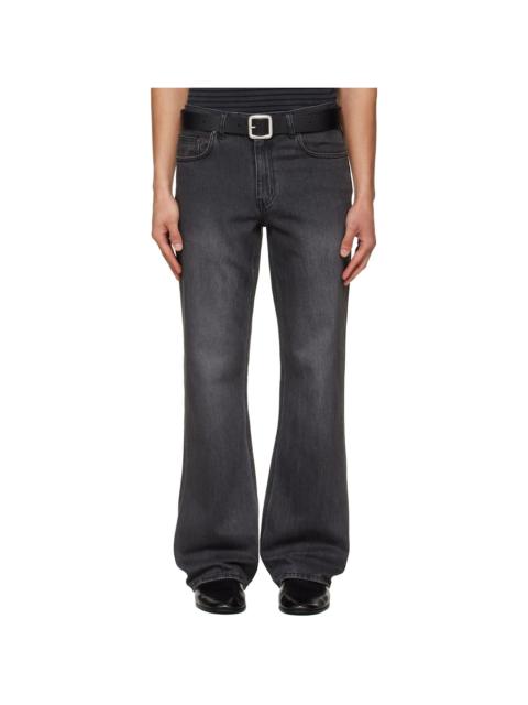Tonywack Black Flared-Leg Distressed Jeans