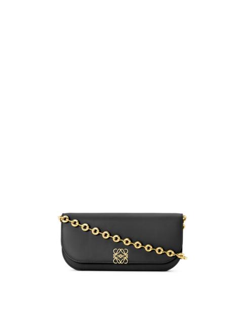 Loewe Goya Long Clutch in silk calfskin with chain