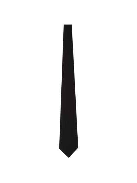 Black Silk Crepe Tie