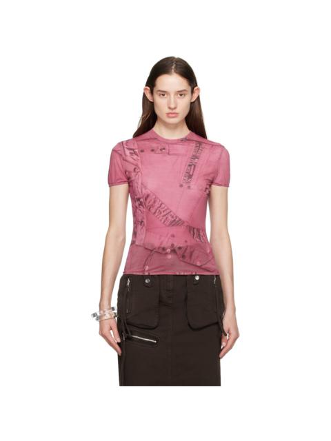 Blumarine Pink Printed T-Shirt