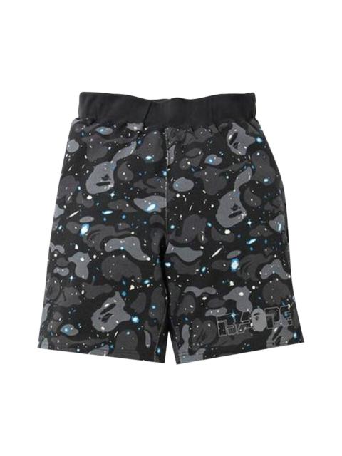 BAPE Space Camo Sweat Wide Shorts 'Black'