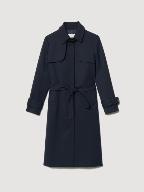 Sandro TRENCH COAT WITH PLEATED INSET