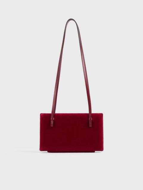 TOTEME Cocktail velvet bag red