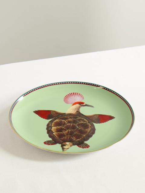La DoubleJ + Beto Val Gold-plated Porcelain Plate
