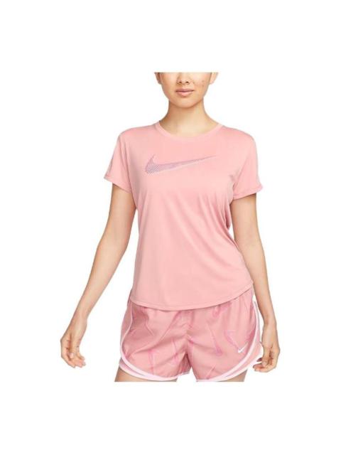 (WMNS) Nike Dri-FIT Swoosh Short-Sleeve Running Top 'Red Stardust Fierce Pink' FB4697-618